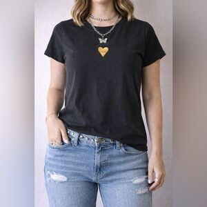 Molly Bracken Y2K Baby Tee Black Women's XS/S Preppy Youthful Flirty